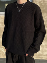Hatchi Oversized Round Knit Sweater (10 colors)