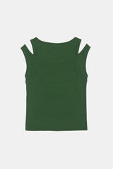 Eos cut-out ribbed sleeveless top