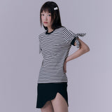 ストライプノットTシャツ (BLACK)