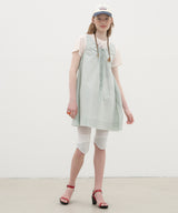 Shirring Sleeveless Dress - Light Khaki