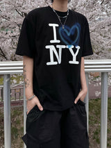 Love NY printing half sleeve 2C