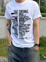 Lettering selfie short sleeve T 4C