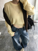 Ropy Alpaca Button Round Knit (9c)