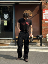 LMN フェザーホースクロップ半袖Tシャツ (3 colors)