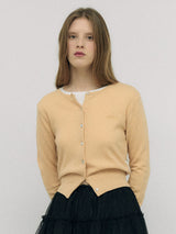 BASIC ROUND CARDIGAN YELLOW