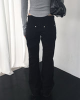 バンディングコットンブーツカットパンツ