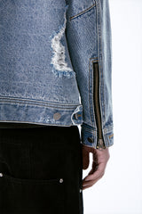 DESTROYED DART TRUCKER JACKET (BLUE)