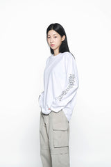 25SS DAMAGE WASHED WIDE CARGO PANTS IVORY