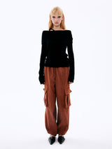  Paisley Corduroy Pants_Brick