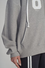 87 Waffle hooded zip-up, Gray