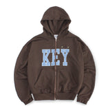 Damage Spray Key Hood Zip-up (Brown)