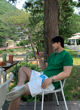 Air Cool Button Collar Short Pants Knit