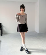 STRIPE U NECK LONG SLEEVE T-SHIRT [3color]