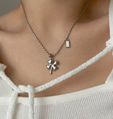cjn Lucky Clover Kitch Two Way Bold Necklace