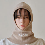 VARZAR Logo Knit Baraclava / Beige
