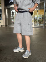Neoprene cargo bermuda pants