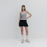 【MADE】 2Way Roll-Up Drape Skirt_Black
