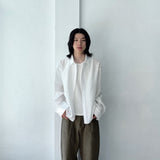 Japanese Clean Fit Refreshing Textured Solid Light Shirt