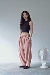 2-LAYER MICRO FLEECE SWEAT PANTS (Pink)