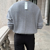 LMN Meto Oversized-Fit Slit Hidden Cardigan (5 colors)