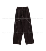 Cozy volume cut denim pants