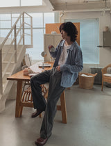 エリン セミワイドスリットスラックス