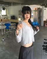 アシフリルパンチングシースルーカーディガン