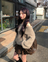 Vintage Eyelet Buckle Shoulder Bag