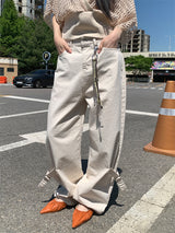 レッグビジョコットンワイドパンツ (2C)