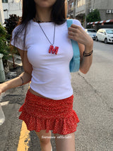 ストロベリープリーツミニスカート