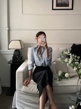 Lavin H-line Slit Long Skirt / 4 colors