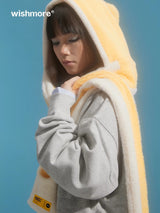 wishmore フード付きカラーブロッキングスカーフ