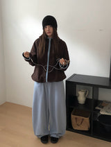 ディカンフリースバックポケットバンディングワイドパンツ