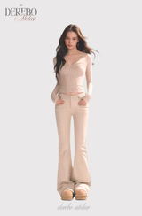 Daisy V-neck Lace Long Sleeve T-shirt
