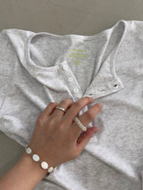Breeze CottonModal HenryNeck T-Shirt (Bio-Washing) - Light Melange