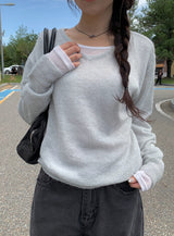 ノアマヘイリーアルパカVネックニット