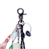 shell gemstone keyring (pink mix)