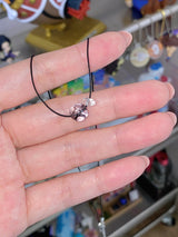 stainless steel Simple gemstone white crystal string necklace