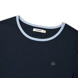 KIRSH プレーンスリムフィットリンガーTシャツ【ダークネイビー】