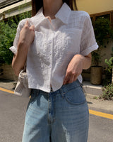 Land cropped shirt & sleeveless set