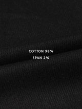 Semi flare cotton pants(Black)