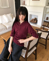ジョア フーデッド ロールアップ ロングスリーブ ティー