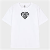 フリーマインドテキストロゴハートTシャツ (3color)