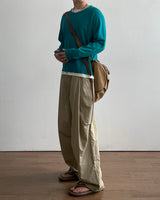 Ripple Pintuck Nylon pants