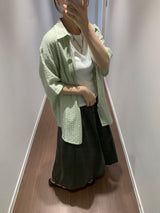 テリーヌシアーサッカーチェックシャツ (3color)