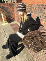 Down Lining Corduroy Wide Pants