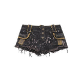 Paint Splatter Vintage Denim Shorts 232754409
