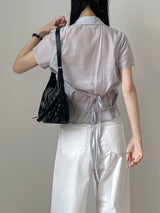 [Bustier SET] Light Halter See-through Blouse
