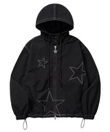 スターアップリケフードウィンドブレーカー