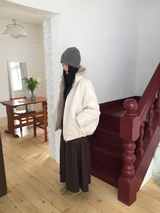 ヒーティワッフルチェックロングスカート（2c）